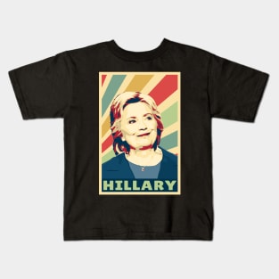 Hillary Clinton Vintage Colors Kids T-Shirt